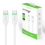 Câble Rixus RX2015 pour synchronisation des données et recharge rapide USB-C vers USB-C 1 m