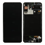 Chassis + Ecran Officiel Service Pack + Vitre pour Samsung Galaxy A30s A307F - Noir