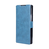 Étui portefeuille Rixus avec porte-stylo pour Samsung Galaxy Z Fold5 bleu Sierra