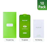 Verre trempé Rixus Privacy Full Curved Edge pour Apple iPhone X, XS, 11 Pro (lot de 10)