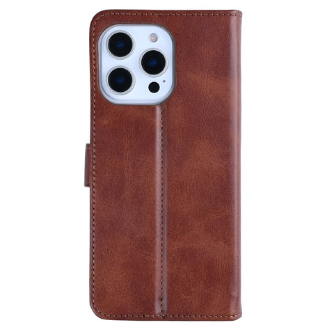 Rixus Bookcase pour Apple iPhone 14 Pro Max Marron