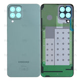 Vitre arrière Samsung Galaxy M33 5G M336B sans objectif, verte, Original