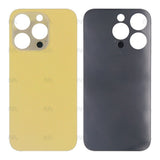 Vitre Arrière sans NFC pour Apple iPhone 14 Pro, bloc complet de caméra agrandi Compatible avec Gold