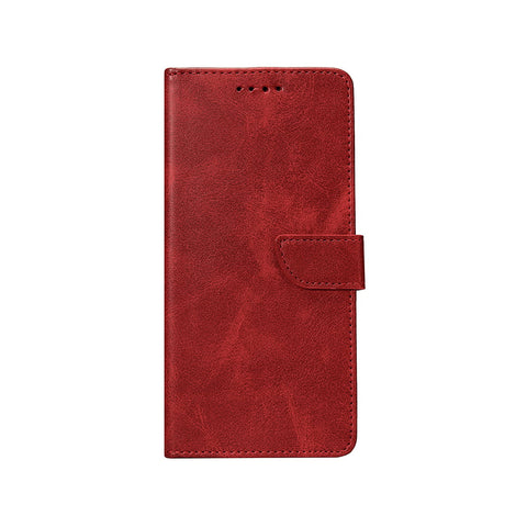 Rixus Bookcase pour Samsung Galaxy A26, A17 Rouge foncé