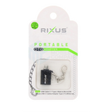 Adaptateur portable Rixus OTG USB-C vers micro-USB noir