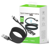 Câble de recharge magnétique Rixus RXUC61AC USB-A vers USB-C 1 m 15 W noir