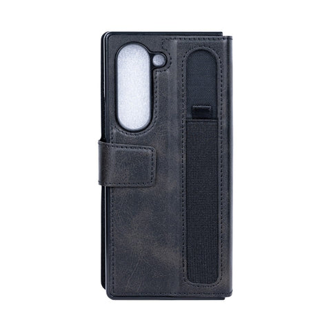 Étui portefeuille Rixus avec porte-stylo pour Samsung Galaxy Z Fold6 Noir