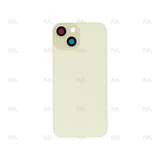 Vitre Arrière sans NFC, cadre de caméra agrandi jaune Compatible pour Apple iPhone 15