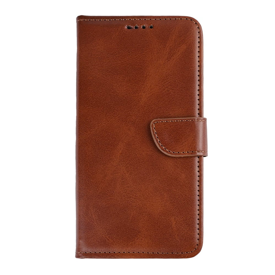 Bibliothèque Rixus pour Apple iPhone 16e Marron