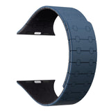 Bracelet magnétique en silicone Rixus pour Apple Watch 42 mm, 44 mm, 45 mm, 49 mm Bleu et Midnight