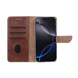 Rixus Bookcase pour Apple iPhone 17 Pro Max Marron