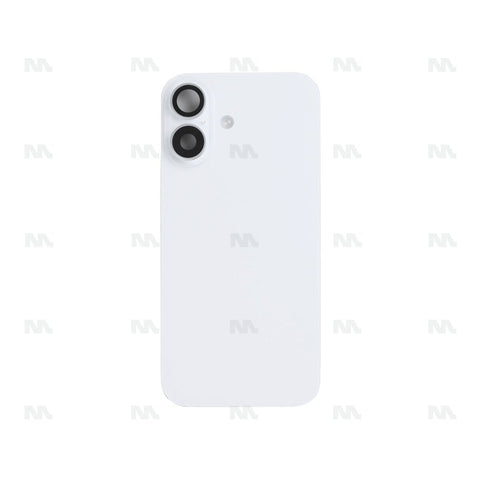 Vitre Arrière avec NFC, cadre de caméra agrandi blanc reconditionné pour Apple iPhone 16