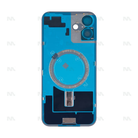 Vitre Arrière sans NFC, cadre d'appareil photo agrandi Noir Compatible pour Apple iPhone 16 Plus