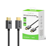 Câble HDMI Rixus RXHU12 Premium 8K 2 m gris sidéral