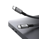 Câble Rixus RXUC04 USB-C 2.0 vers USB-C 1 m 100 W gris sidéral