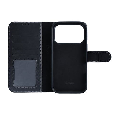 Portefeuille magnétique amovible Rixus Duo pour Apple iPhone 17 Pro Noir