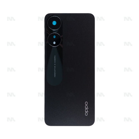 Vitre arrière pour Oppo A78 5G avec lentille noir brillant OEM