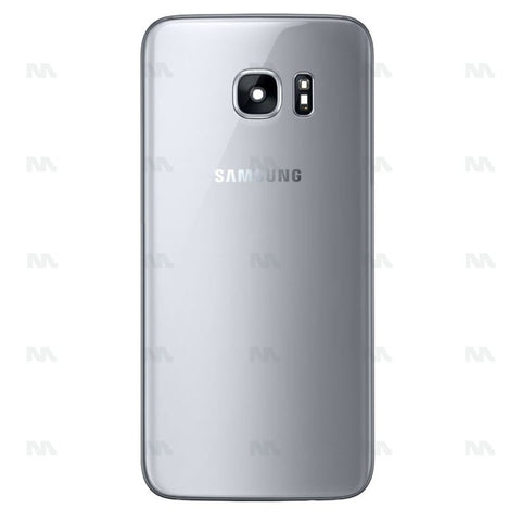 Vitre arrière pour Samsung Galaxy S7 G930F avec lentille argentée OEM
