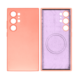 Coque de téléphone souple en TPU Rixus avec MagSafe pour Samsung Galaxy S24 Ultra rose