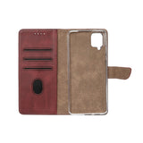 Rixus Bookcase pour Samsung Galaxy A22 4G Rouge foncé
