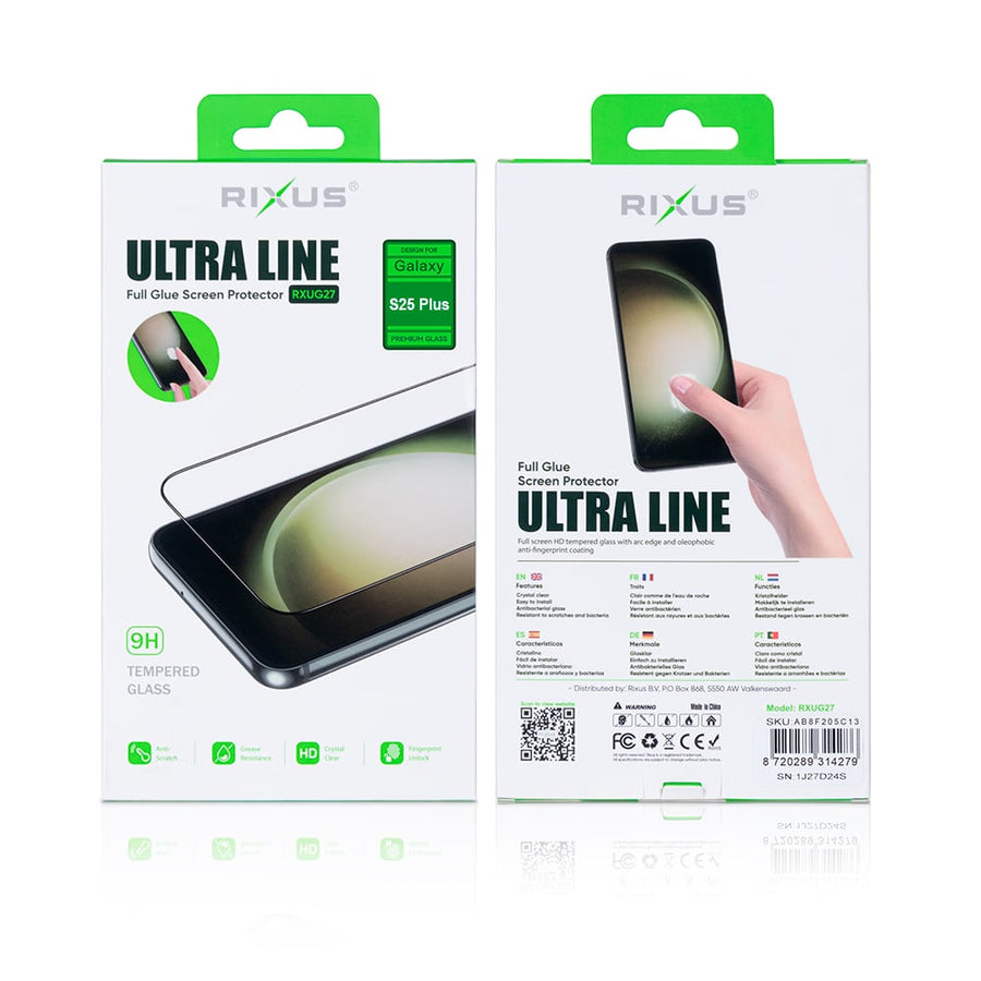 Verre trempé Rixus Clear HD Ultra Line pour Samsung Galaxy S25 Plus