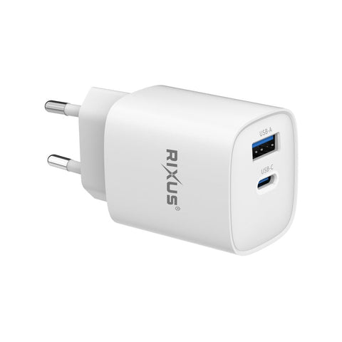 Chargeur Rixus RX95A USB-C GaN PD 30 W blanc