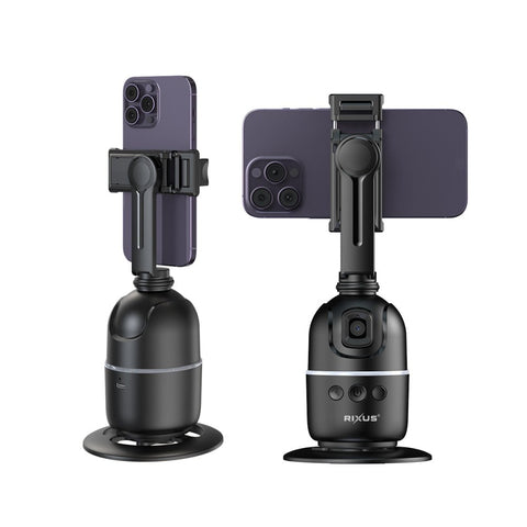 Suivi automatique du visage Rixus RXAG03 pour vlog, vidéo, Tik Tok – Noir