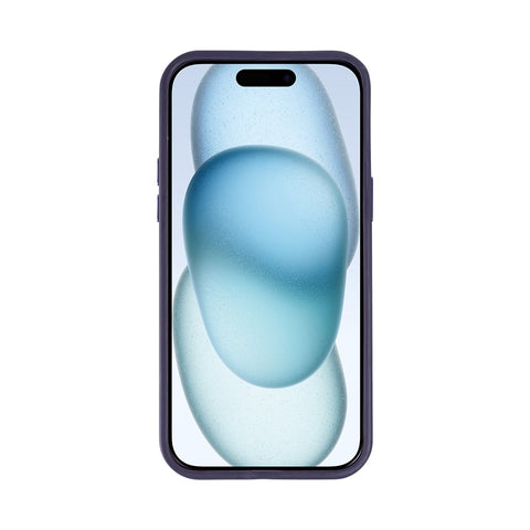 Étui Rixus Classic 04 avec MagSafe pour Apple iPhone 15 Pro Max violet