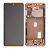 Chassis + Ecran Officiel Service Pack + Vitre pour Samsung Galaxy S20 FE G780F / 5G G781B Cloud Orange