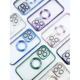Étui en TPU brillant pour iPhone 12 - Bleu transparent