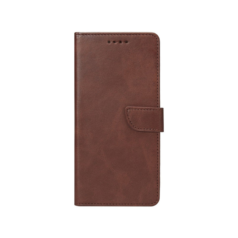 Rixus Bookcase pour Apple iPhone 16 Pro Max Marron