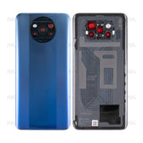 Vitre arrière pour Xiaomi Poco X3 Pro avec objectif bleu givré OEM