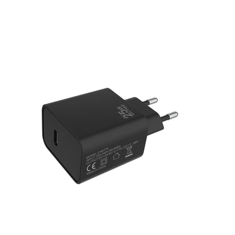 Adaptateur de charge rapide CH8775 USB-C 25 W noir