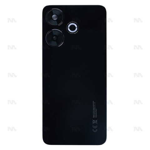 Vitre arrière pour Xiaomi Redmi 13 4G avec objectif, noir nuit, OEM