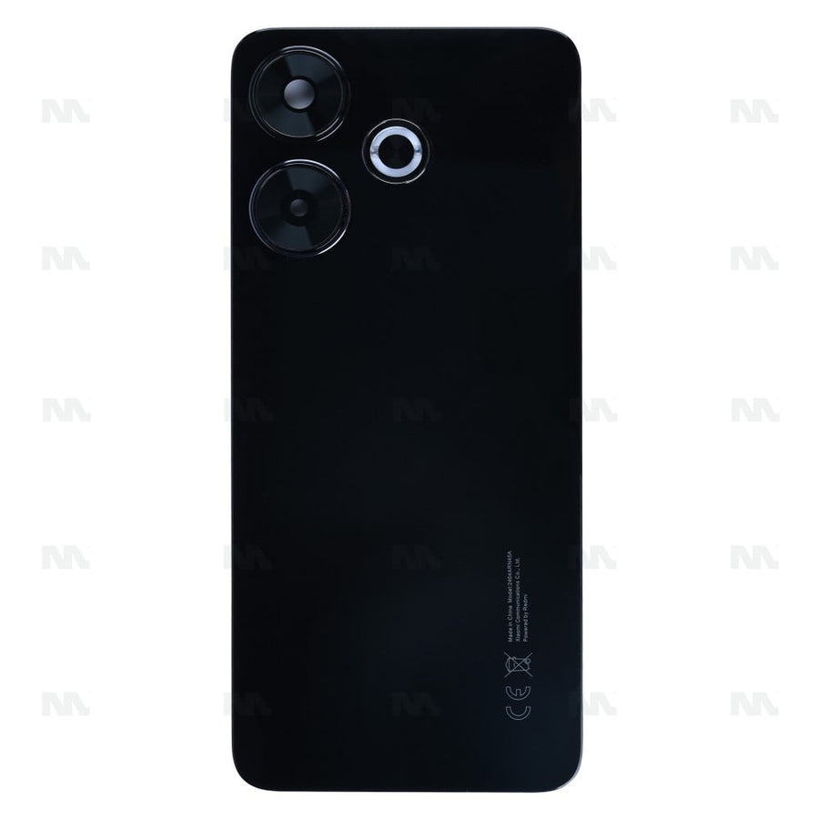 Vitre arrière pour Xiaomi Redmi 13 4G avec objectif, noir nuit, OEM