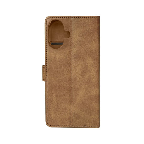 Bibliothèque Rixus pour Apple iPhone 16 - Marron clair