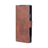 Étui portefeuille Rixus avec porte-stylo pour Samsung Galaxy Z Fold5 marron