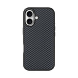 Coque de protection Mag Carbon avec MagSafe pour Apple iPhone 16 – Titanium Black