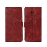 Bibliothèque Rixus pour Samsung Galaxy S9 Plus Rouge foncé