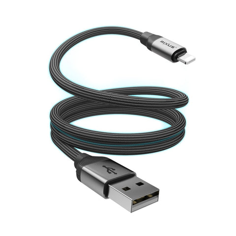 Câble de recharge magnétique Rixus RXUC61AL USB-A vers Lightning 1 m 10 W noir