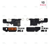 Ensemble de haut-parleurs et microphones noirs compatibles pour Apple iPhone 16 (10 pièces)