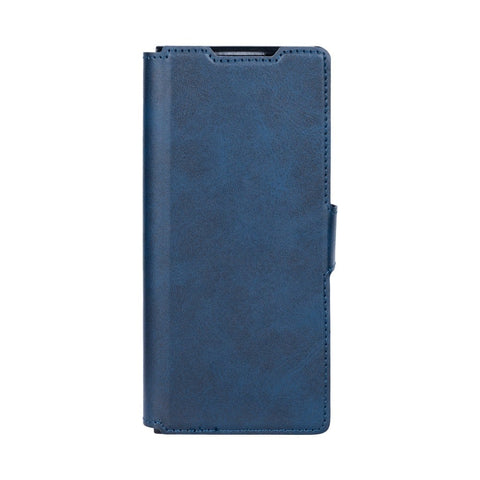 Étui portefeuille Rixus avec porte-stylo pour Samsung Galaxy Z Fold4 bleu