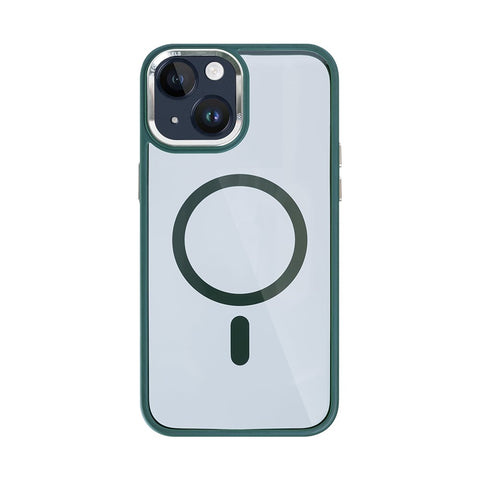 Étui Rixus Classic 04 avec MagSafe pour Apple iPhone 15 vert foncé