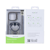 Étui Rixus Classic 03 avec MagSafe pour Apple iPhone 15 Pro gris titane