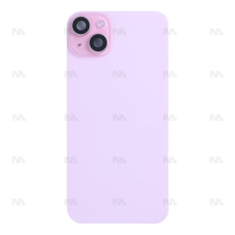 Vitre Arrière avec NFC, cadre de caméra agrandi pour Apple iPhone 15 Plus – Rose – Reconditionné
