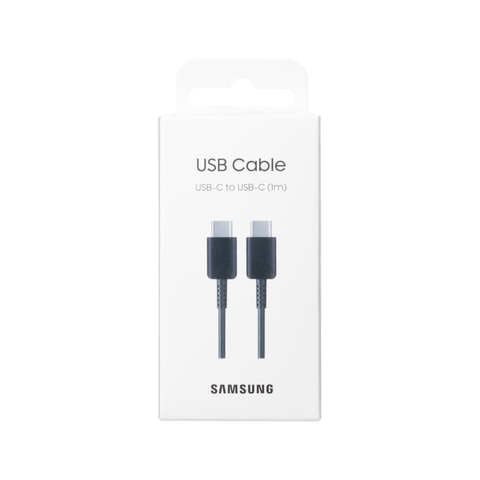 Câble de données Samsung EP-DA705BBEGWW USB Type-C vers Type-C, 1 m, noir, boîte de vente au détail