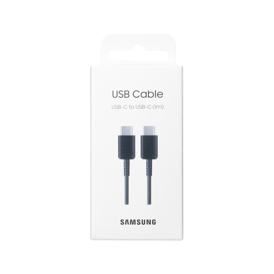 Câble de données Samsung EP-DA705BBEGWW USB Type-C vers Type-C, 1 m, noir, boîte de vente au détail