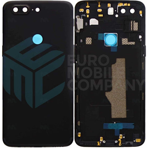 Vitre arrière pour OnePlus 5T (A5010) avec objectif – Noir nuit – OEM