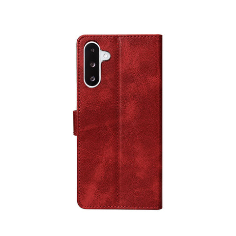 Rixus Bookcase pour Samsung Galaxy A26, A17 Rouge foncé
