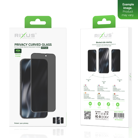 Verre trempé Rixus Privacy Full Curved Edge pour Apple iPhone SE 2020
